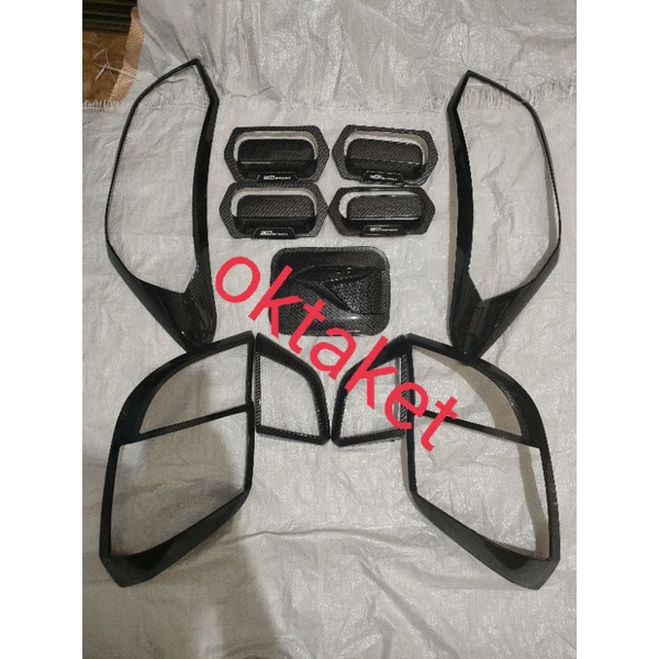 paket lengkap Agya Ayla 2020 2021 gr sport carbon garnish depan belakang outer handle tank cover