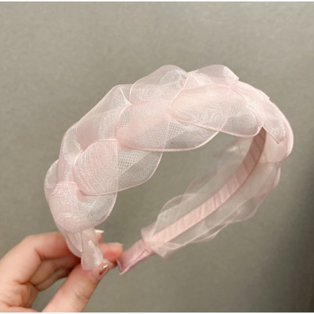 Bando Kepang Korea / Bando Bandana Wanita Lebar Twist Satin Ria