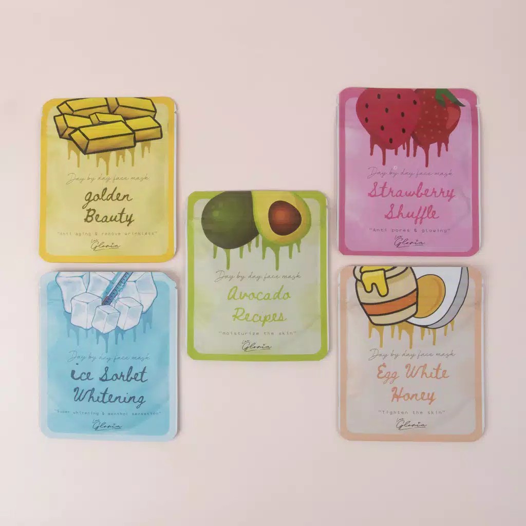 BPOM - 50gr Masker Wajah Organik & Non Organik Bubuk by Lea Gloria - 10 Varian
