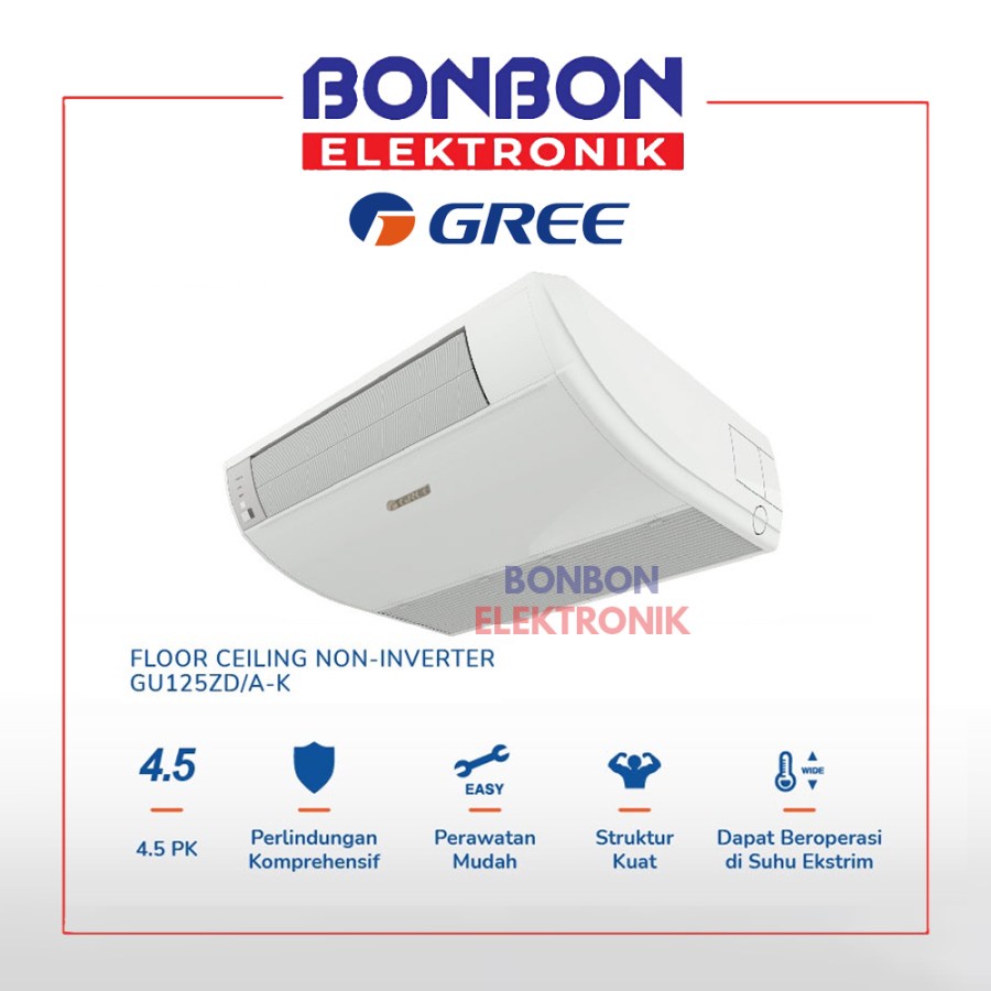 GREE AC Floor Ceiling 4.5PK GU125ZD/A-K / 4.5 PK U-Match Series