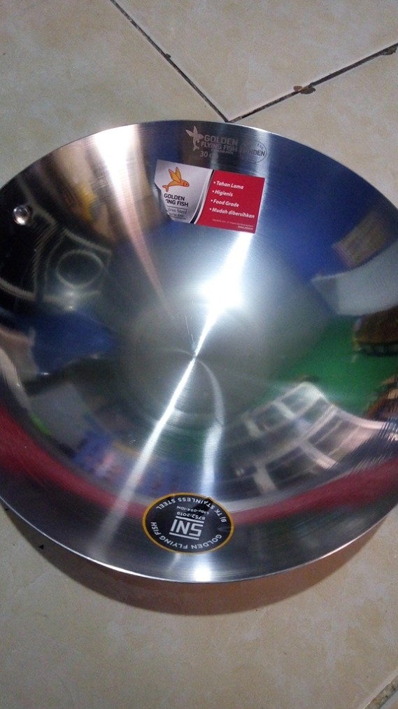 Wajan Penggorengan Golden Flying Fish Harden Stainless Steel