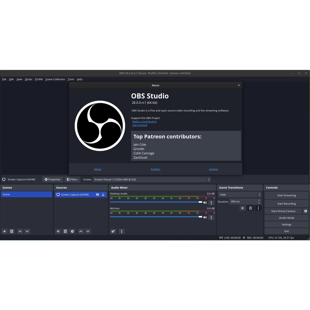Software OBS Studio 28 versi 2022 Full version Aplikasi Perekam Layar Dan Live Streaming