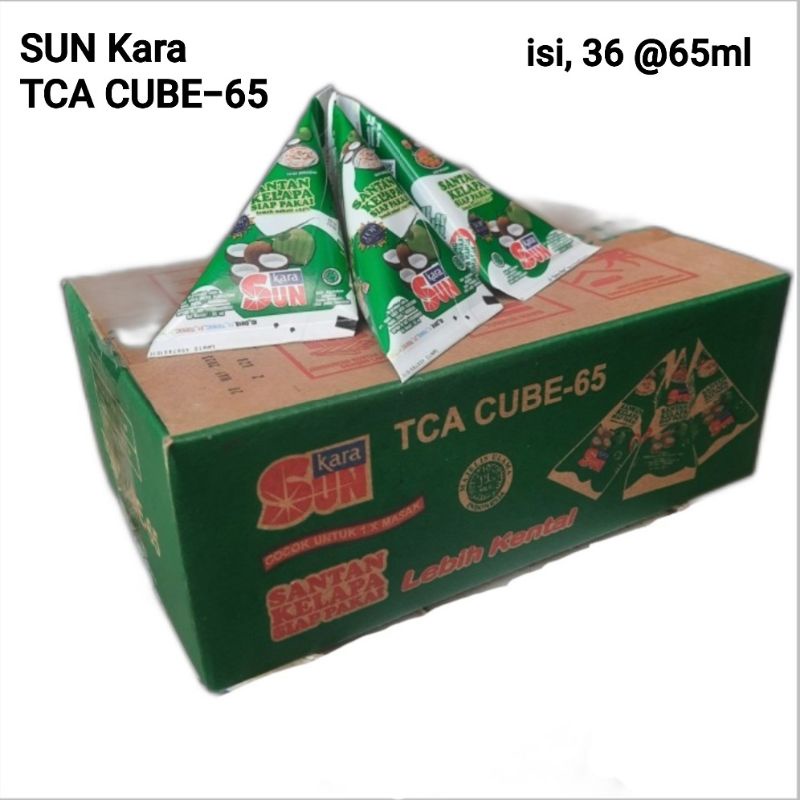 

1 dus SUN Kara Santan Kelapa TCA CUBE-65 Santen Kental 65ml SunKara Kecil Segitiga 65 ml isi 36