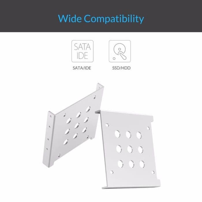 Mounting bracket hdd ssd harddisk orico 2.5 to 3.5 inch aluminum ac325 1s