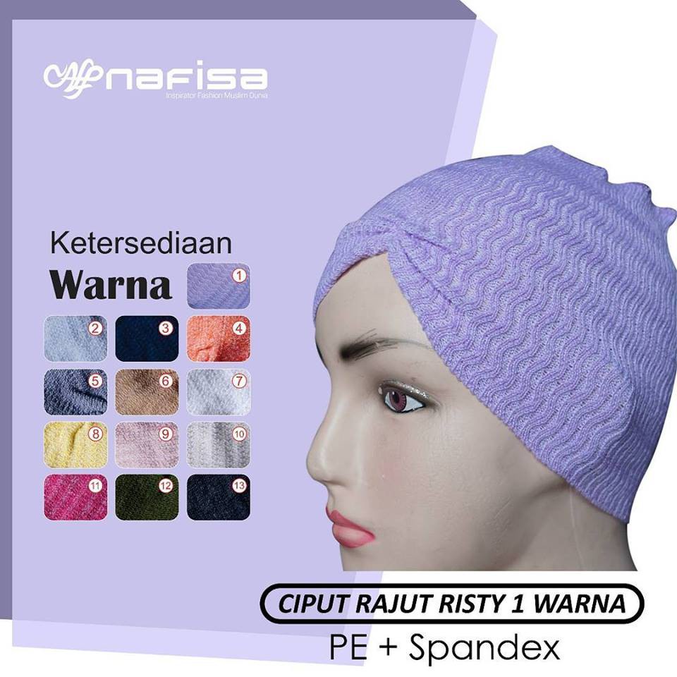 PROMO Ciput Rajut Lamia 4 Warna Ciput Rajut Kombinasi Empat Warna COD Ciput Rajut Anti Pusing Inner