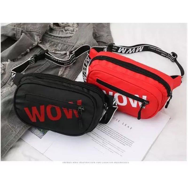 TAS PINGGANG ANAK/WAISTBAG ANAK KEREN/TAS FASHION ANAK LAKI LAKI ( WOW )