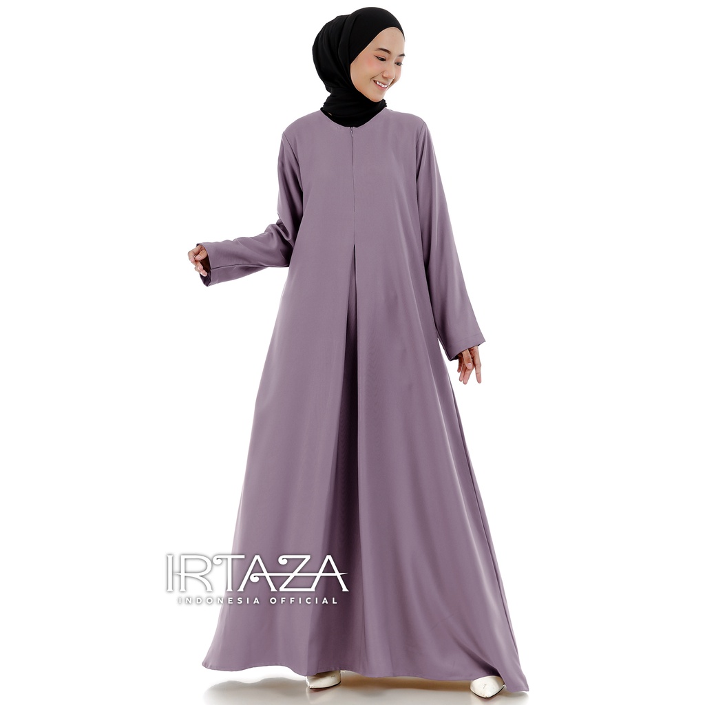 Gamis Abaya Polos Rainbow Twill Shakila Dress Busana Muslimah-Abaya Grape Mist