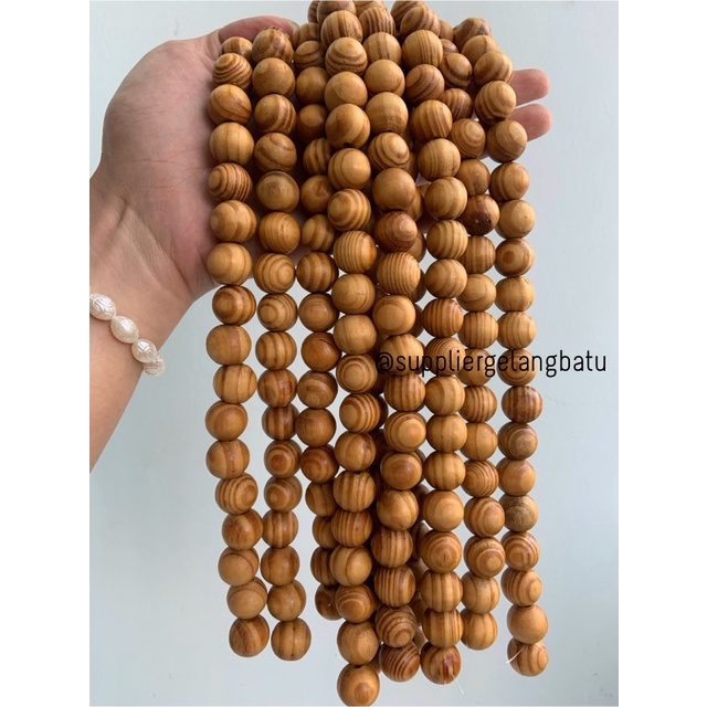 bahan Kokka Koka Kaukah 16mm kayu craft gelang kalung serat cokelat