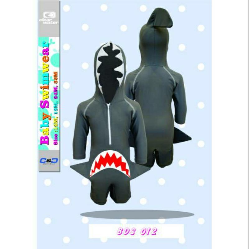 Baju Renang Bayi Dan Anak Clear Water Shark