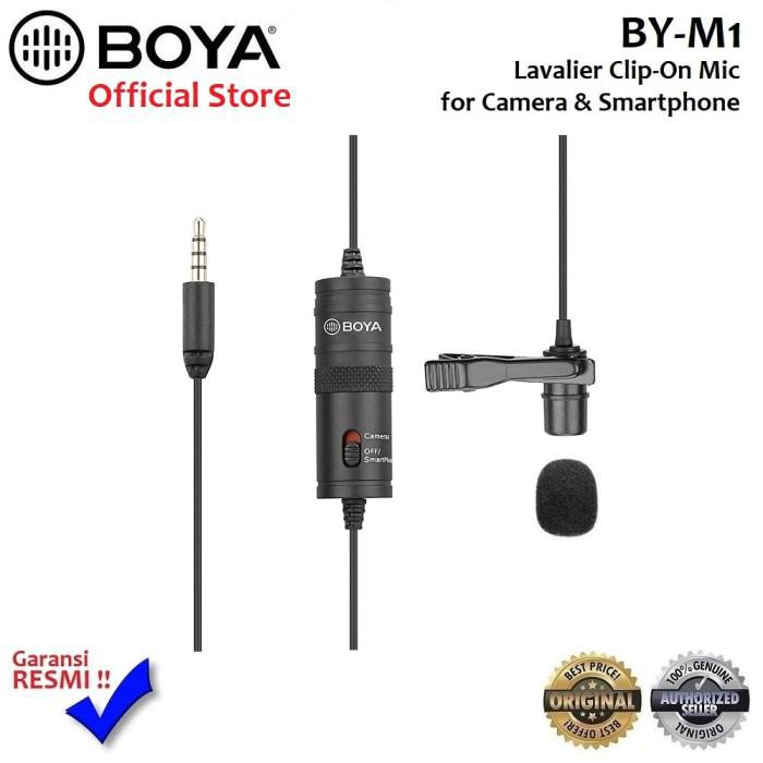 Boya BY-M1 Lavalier Clip On Mic - Microphone for DSLR, Smarphone, Camera, PC