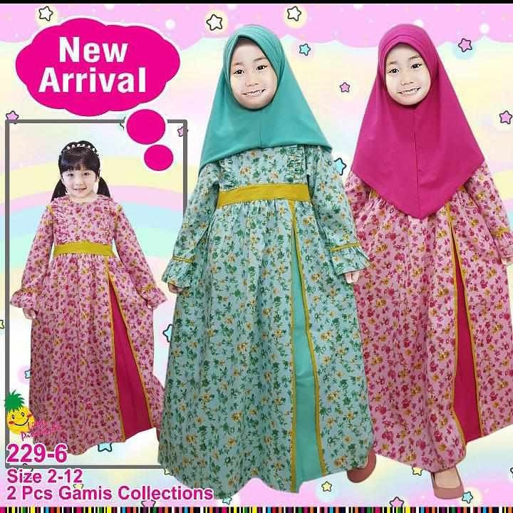 Gamis Anak Perempuan Hanami Baju Muslim Anak Kualitas  Import Murah KAI