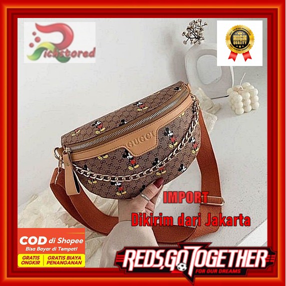 G*cci Tas Pinggang Wanita / Waisbag Wanita Import / Tas Pinggang Cewek Remaja Branded