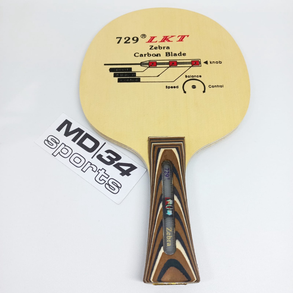 KAYU LKT ZEBRA CARBON - Kayu / Blade / Bet pingpong Murah