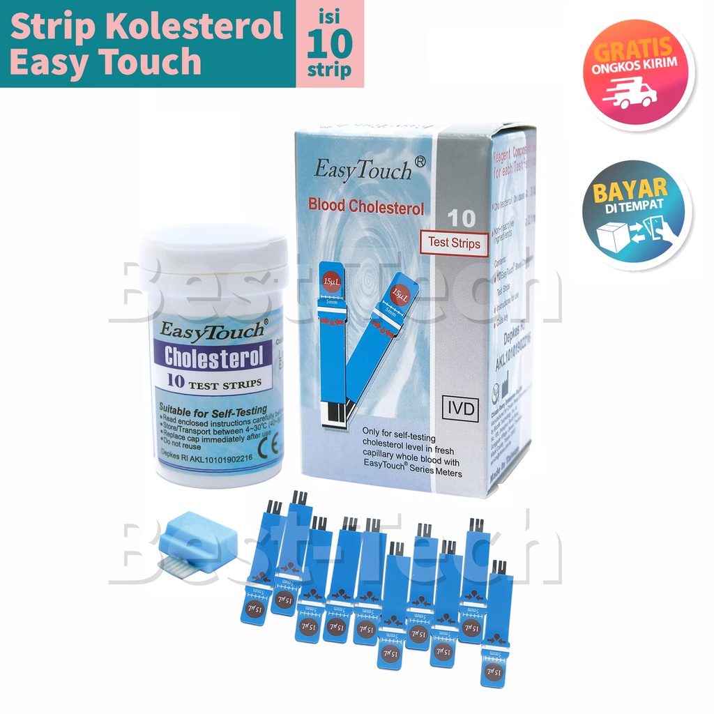 Strip Kolesterol / Refill Strip Blood Cholesterol Easy Touch GCU