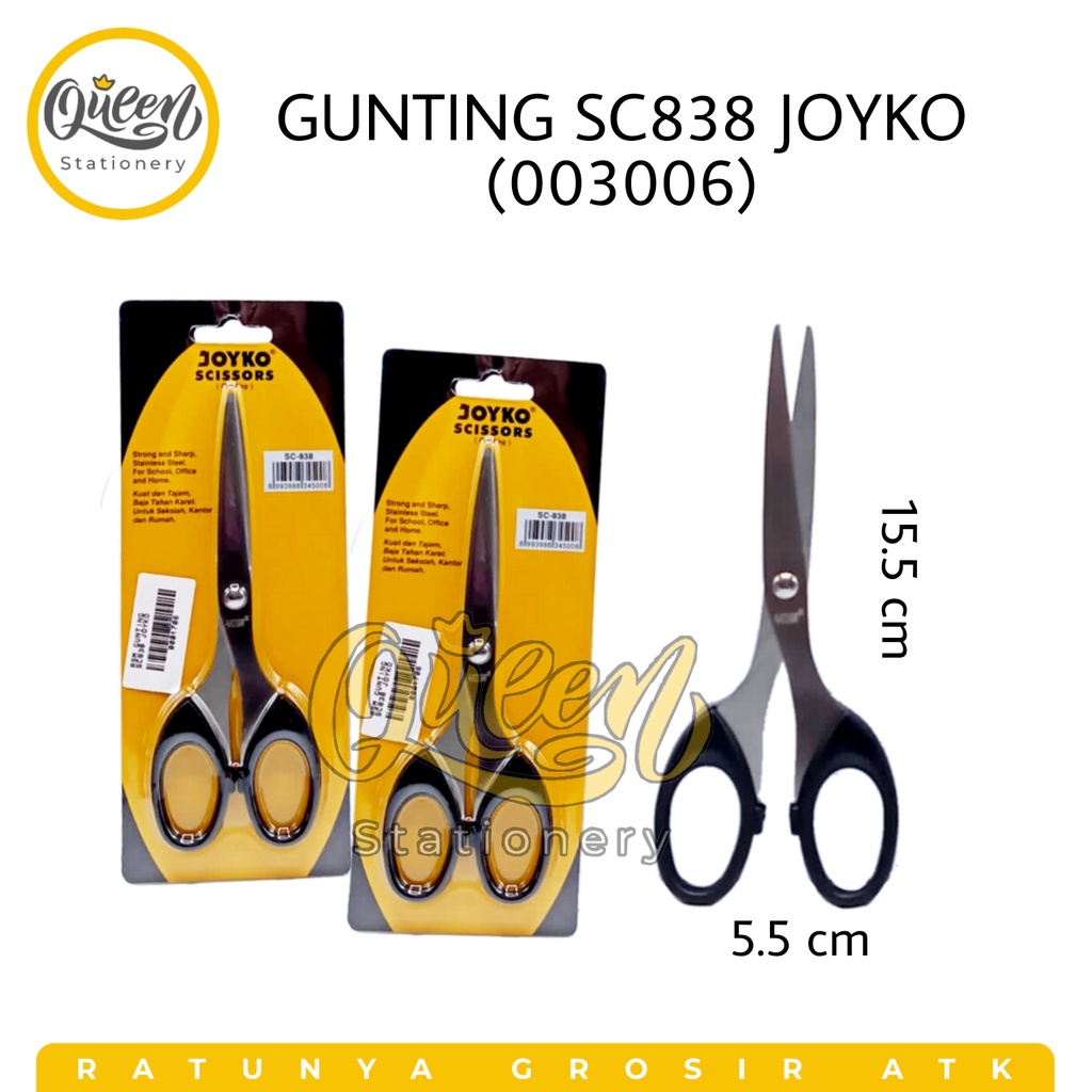 

1 PCS GUNTING TANGGUNG SC838 JOYKO (003006) / GUNTING KERTAS / GUNTING JOYKO / GUNTING BESI / GUNTING TANGGUNG