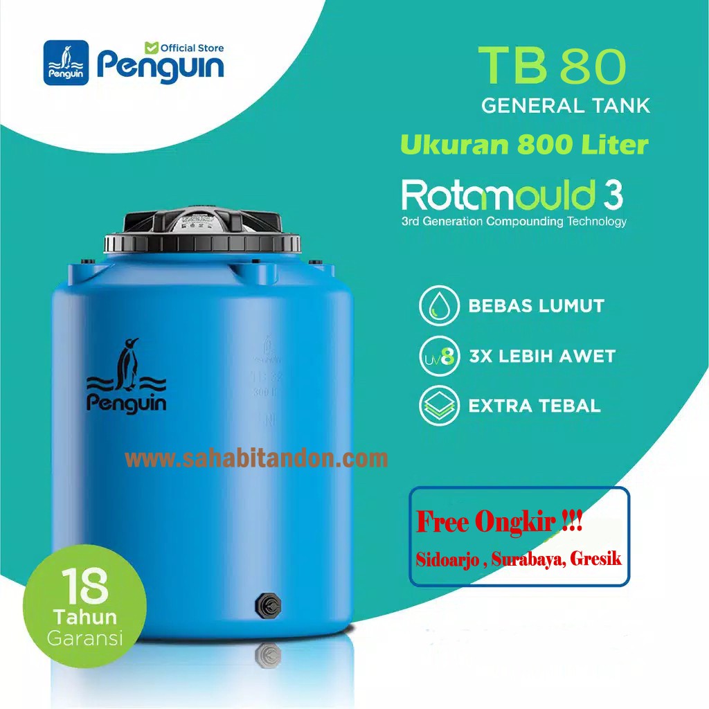 Jual Tandon Air Tangki Air Toren Air Penguinpinguin Rotamould 3 Ukuran 800 Liter Invoice 0638