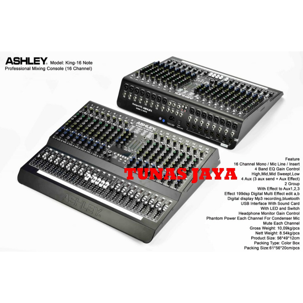 Mixer Audio Ashley King 16 Note Original Produk 16 Channel King16 Note original NEW