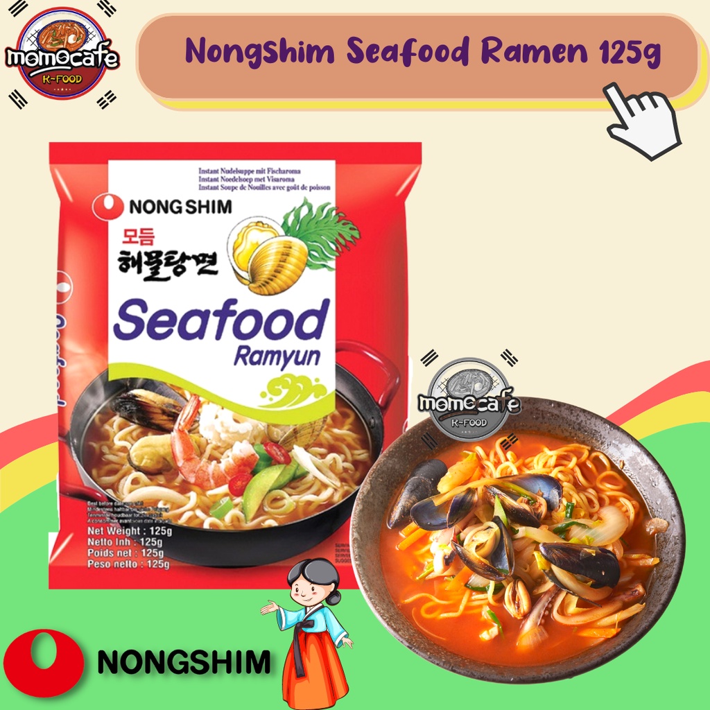 Jual Nongshim Seafood Ramyun 125g - Mie Rasa Seafood Made In Korea ...