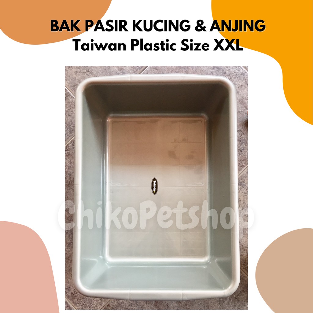 BAK PASIR Tempat Pup [untuk kucing &amp; anjing] Taiwan Plastic Size XXL