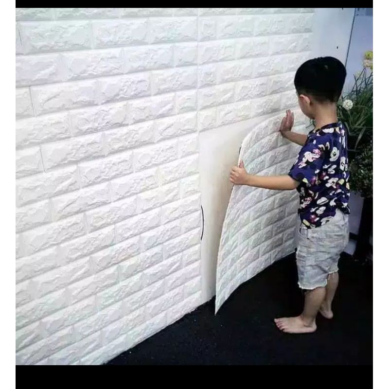 WALLPAPER DINDING 3D foam 77X70