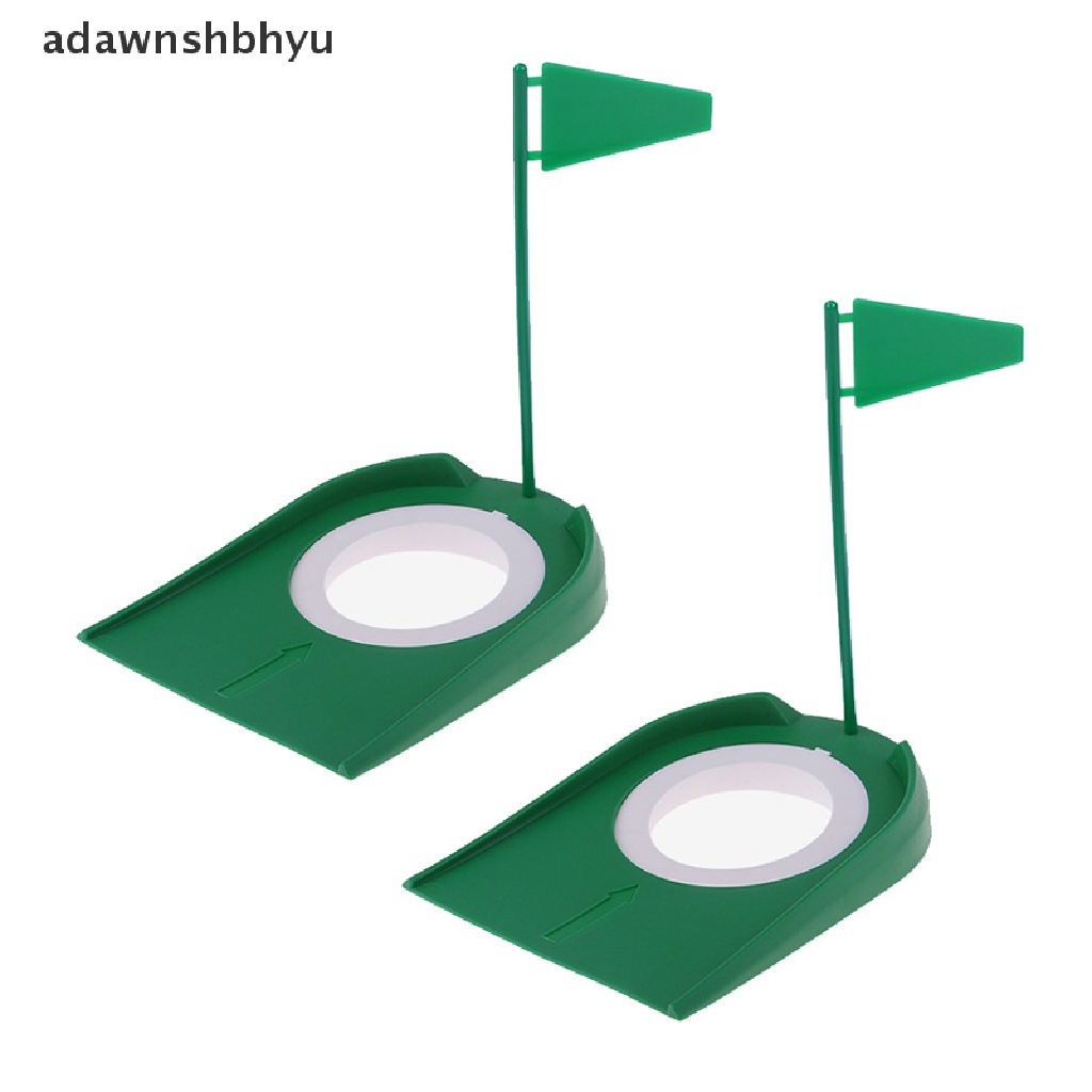 Adawnshbhyu Golf Putter Green Indoor Golf Putting Trainer Dengan Alat Bantu Latihan Bendera Lubang Rumah