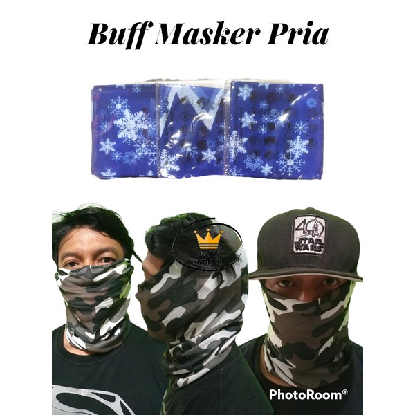 Buff Masker Pria Multifungsi Motif Random