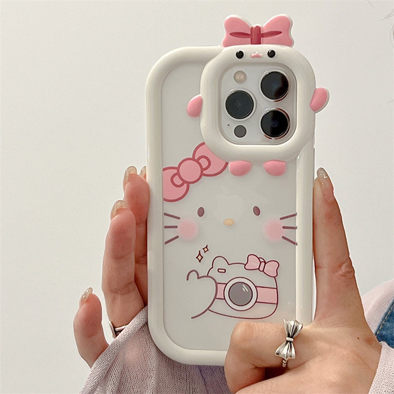 Soft Case Pelindung Lensa Bahan Silikon TPU Bening Tahan Banting Anti Gores Untuk Compatible for iPhone 14 13 12 11 Pro Max Xr Xs Max 8 7 6 6s Plus Kitten Lens Protector Phone Case Clear Silicone Anti-Scratch Soft Case Shockproof Soft TPU Protective Cover