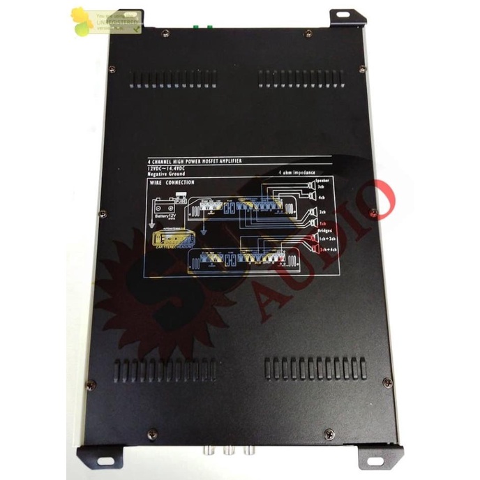 Power Mobil Merino Mr 455 Audio Amplifier 4 Channel 8000 Watt