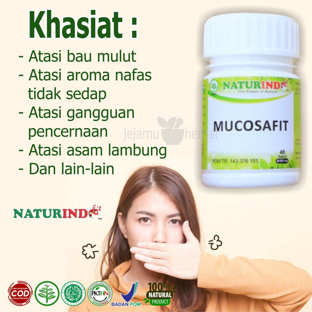 Obat Penghilang Bau Mulut Menahun Nafas Tidak Sedap Bau Sebab Gangguan Pencernaan Asam Lambung Maag Gerd Herbal Mucosafit Naturindo Bpom Halal Mui-4