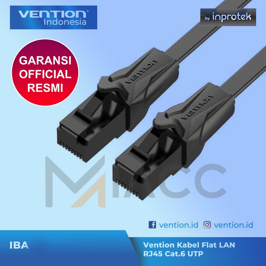 Vention Kabel LAN Flat Gepeng RJ45 Cat6 UTP IBA 1M 1.5M 2M 3M 5M 8M