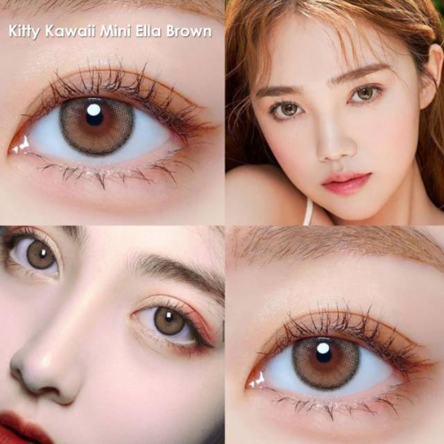 Softlens mini ella brown kitty kawai