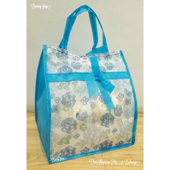 

Tas Hajatan Goodie Bag Pita Kotak 22 Print Bunga New