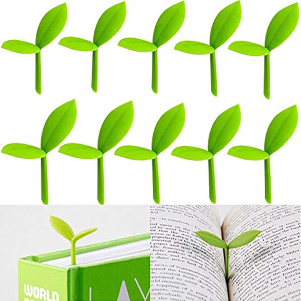 Quinton Sprout Bookmark Perlengkapan Sekolah Rumah Kantor Membaca Hijau Bookmark Alat Tulis Ulat Buku Rumput Kuncup Bookmark