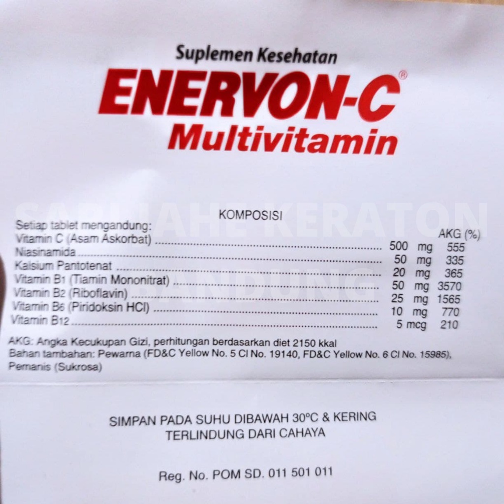 Enervon C Strip isi 4 Tablet 100% Original Expired Date PANJANG