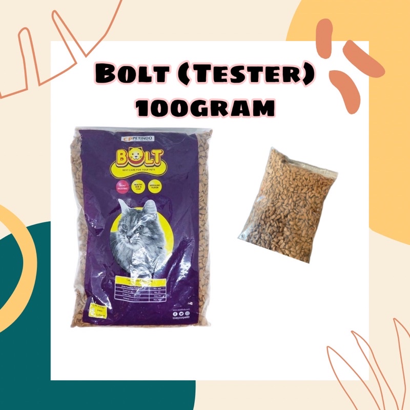 MAKANAN KUCING BOLT 100Gram Bentuk Ikan Bolt