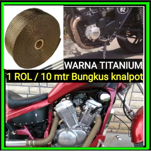 Peredam panas knalpot. bungkus knalpot mobil motor. Exhaust wrap.
