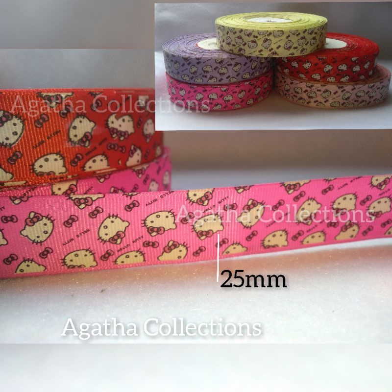 

PITA GROSGRIN PITA HAMPERS PITA HIAS MOTIF HELLO KITTY 1" PER METER