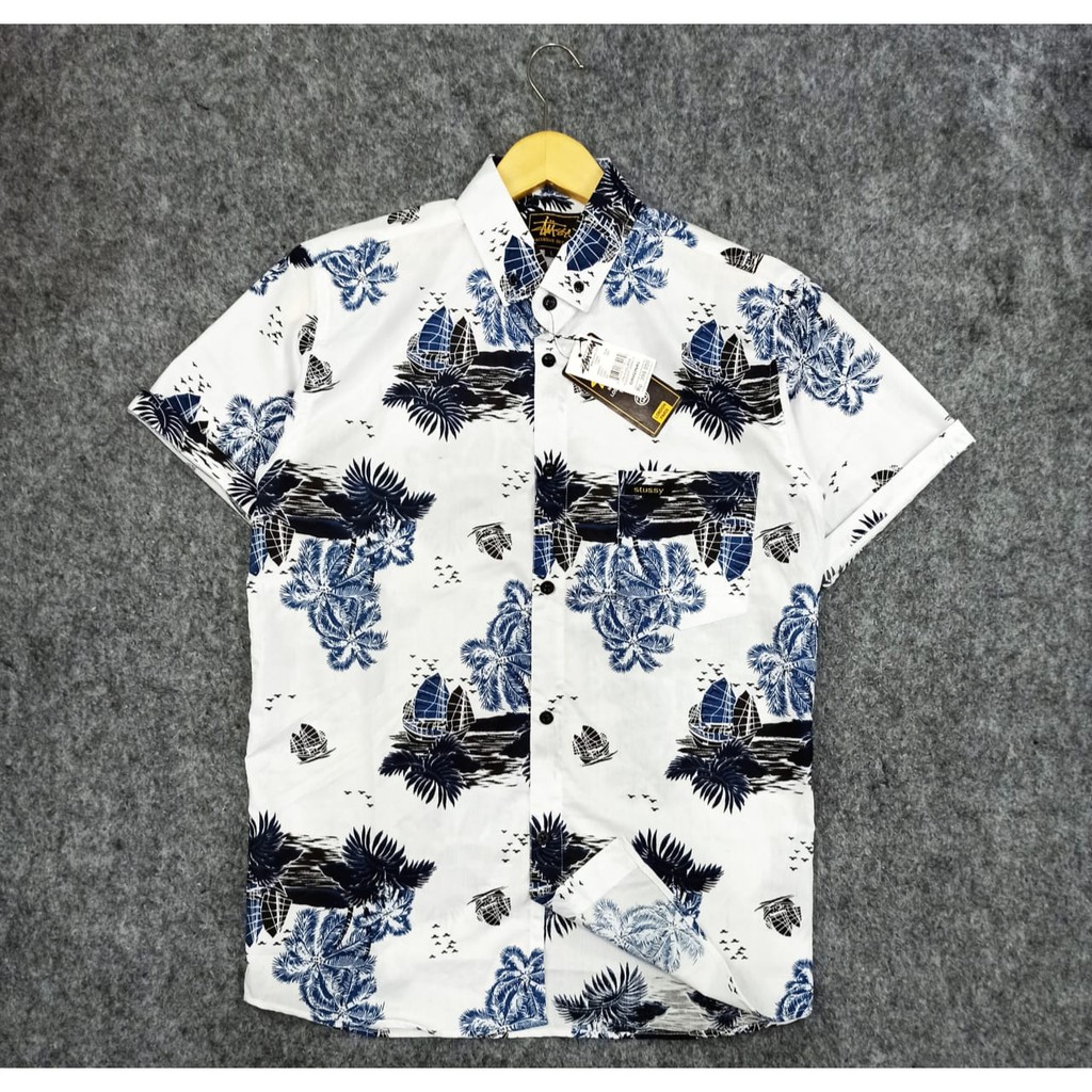 Kemeja Pantai Pria / Kemeja Pantai Lengan Pendek / Kemeja Full printing /Kemeja Pria Lengan Pendek