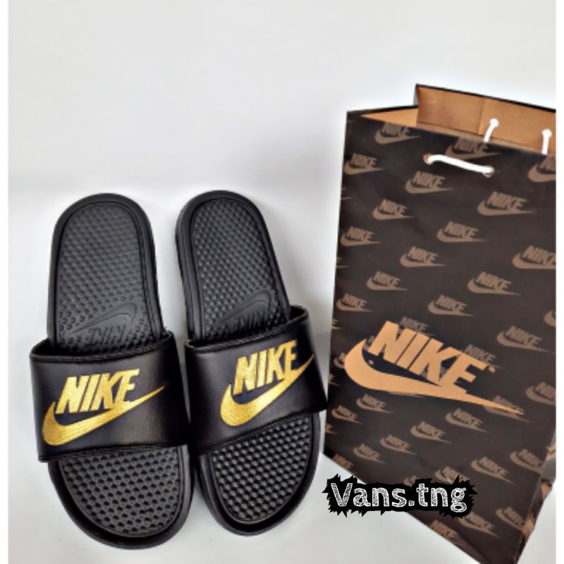 Sandal Slide Nike Bennasi gold /sandal Casual Nike Bennasi / Sandal Flip-Flop Nike Bennasi Gold / Sendal Slop Pria wanita