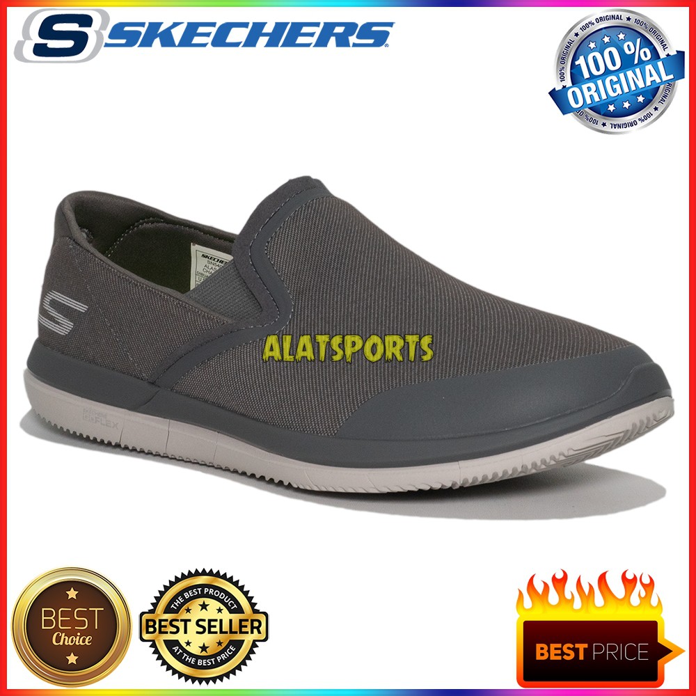 Skechers Go Flex 54013-CHAR - Charcoal Sepatu Sneaker Pria Original