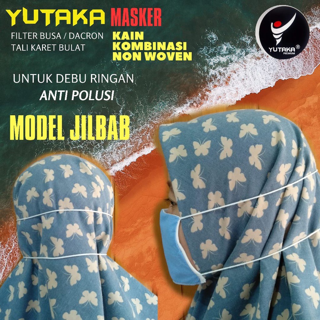 Masker mulut Hijab jilbab ISI 12 pcs