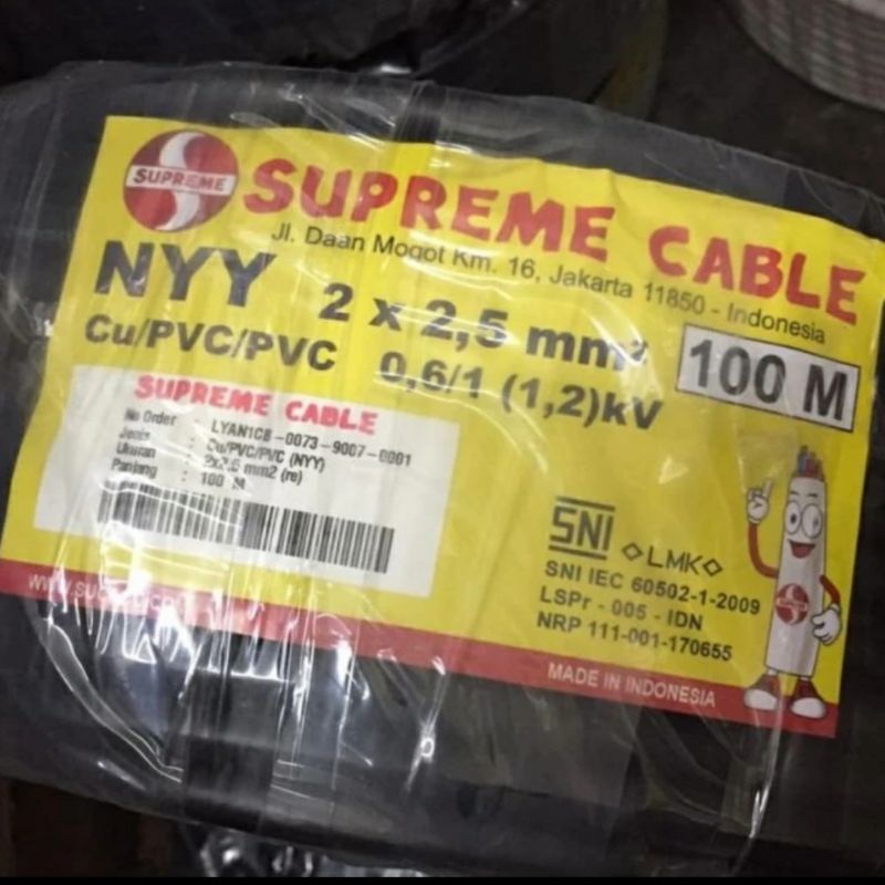 Kabel NYY 2x2.5 Supreme @100M / NYY 2 x 2.5 Supreme @100 meter