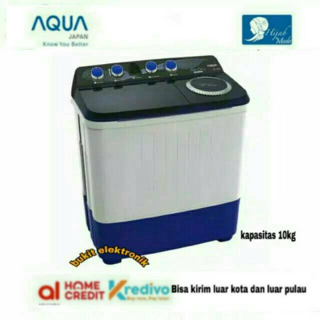 Aqua Japan QW1050XT Mesin Cuci 2 Tabung 10kg Twin Tube Semi Automatic