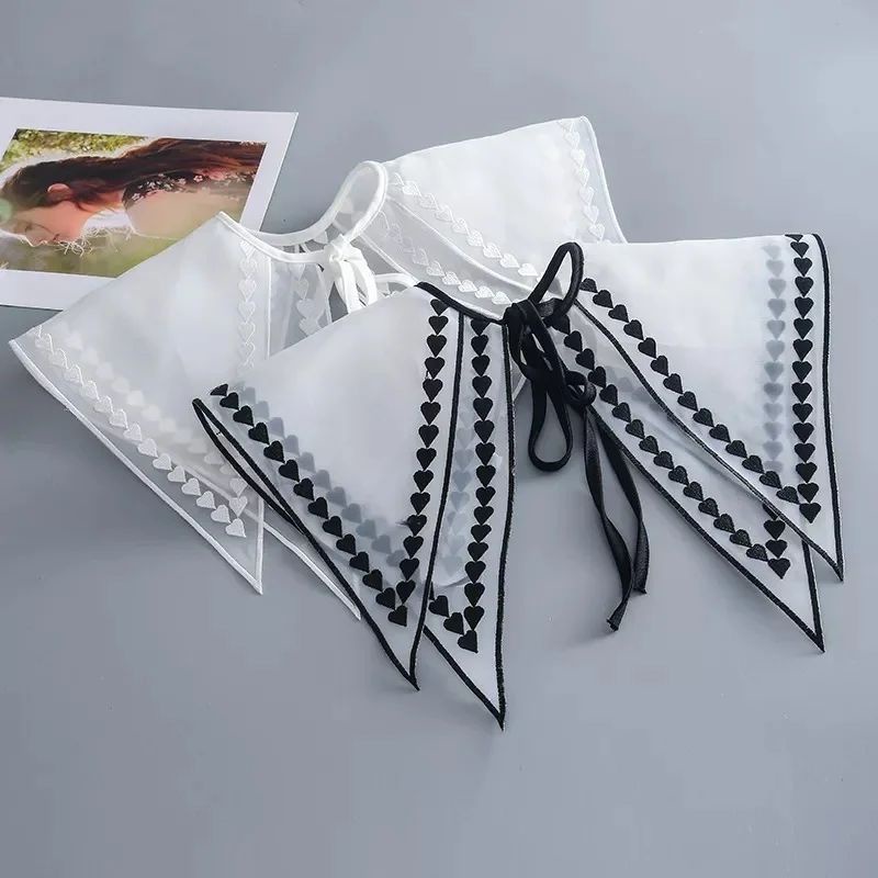kerah instan lebar, fake collar, kerah dewasa
