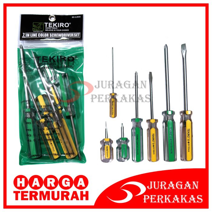 TEKIRO OBENG RADIO KRISTAL SET 7 PCS PLUS MINUS SCREWDRIVER SD-IL0935