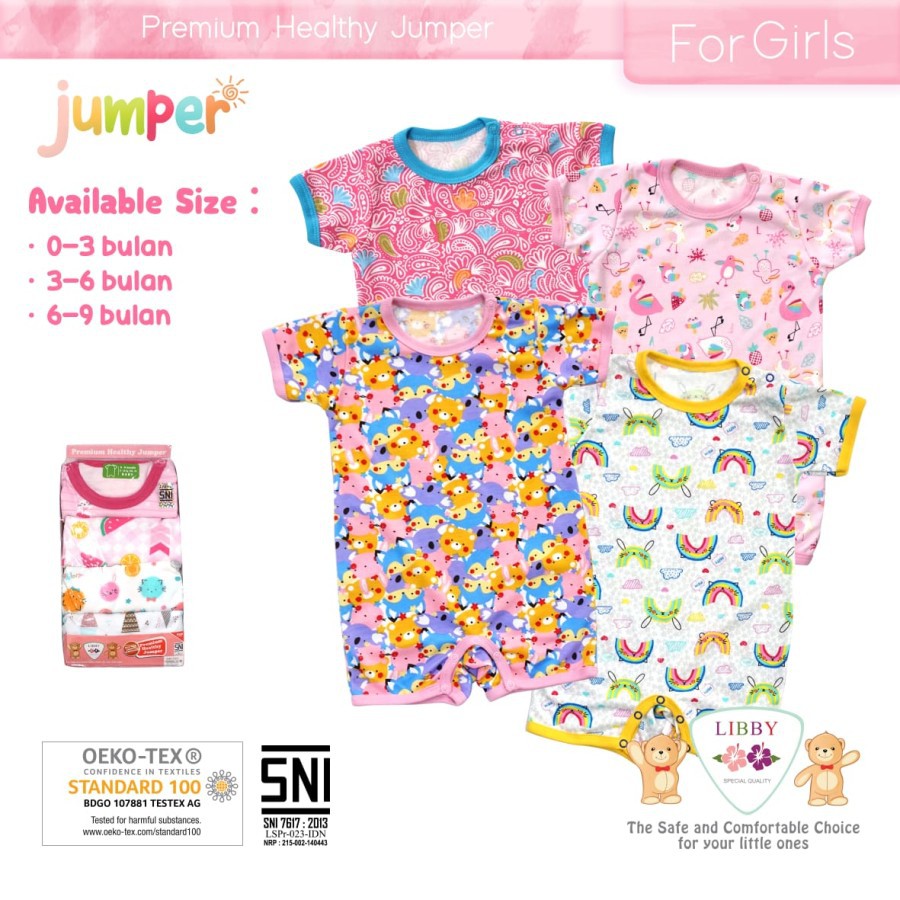 Libby Lullaby Jumper Segiempat 4pk