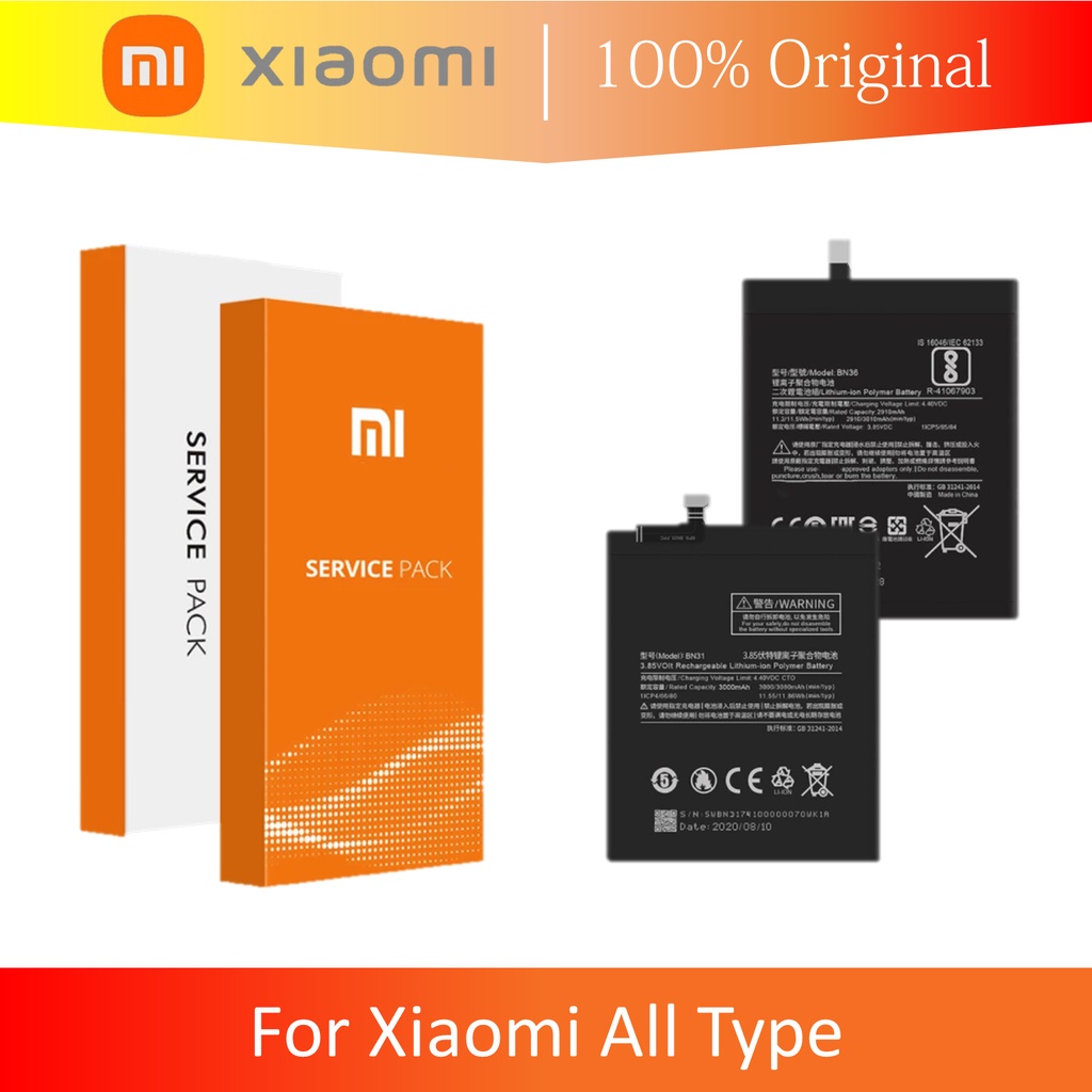 BATERAI BATTERY BATREI XIAOMI MI REDMI NOTE POCO ALL TIPE KUALITAS ORIGINAL GARANSI 6 BULAN BN31 BN45 BN48 BN4A BN46 BM4J BN54 BN53 BN54 BN5A BN5D BN5E BN36 BN56 BM5G BN5H BS03FA BSO6FA BP40 BM44 BM47 BN42 BN30 BN40 BN35 BN34 BN44 BM21BM48 BM3A BM4F BM52