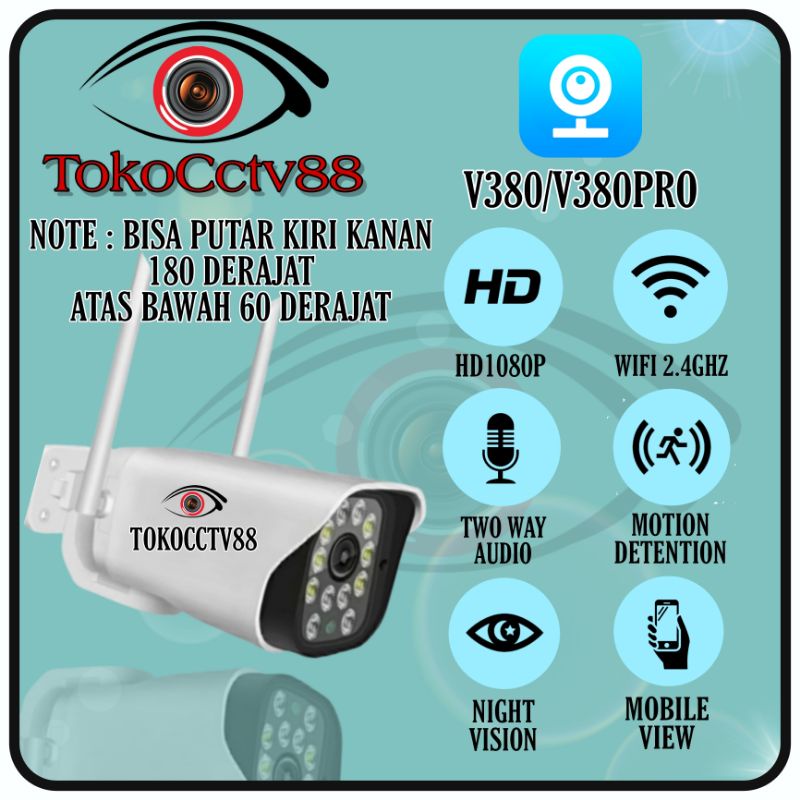 V380 HD 8MP FULL HD Outdoor Wifi Cctv Ip Camera Waterpoof/Night vision