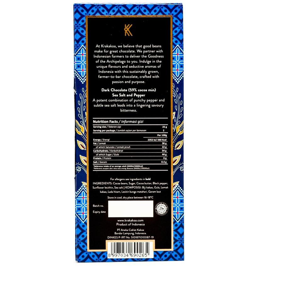 

♔MB97863♣ Krakakoa Flavoured Dark Chocolate, Sea Salt & Pepper ©