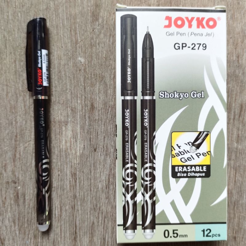 

1 Pcs pulpen dapat dihapus Joyko Shokyo Gel GP-279 tinta hitam